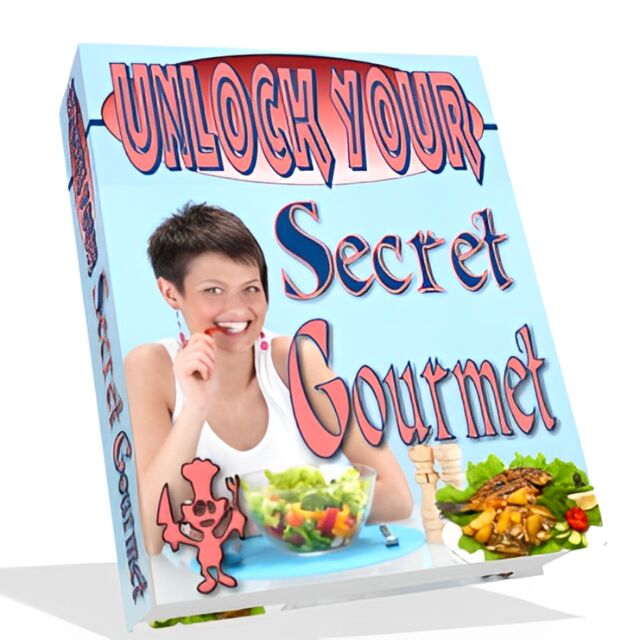 eCover representing Unlock Your Secret Gourmet eBooks & Reports/main img width < 301px/Can be translated with Master Resell Rights