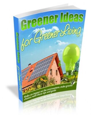 eCover representing Greener Living for Greener Living eBooks & Reports with Master Resell Rights