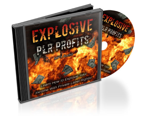 eCover representing Explosive PLR Profits eBooks & Reports with Master Resell Rights