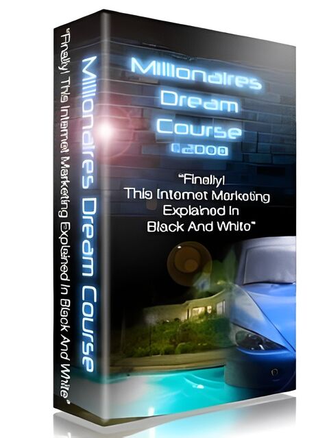 eCover representing Millionaires Dream Course eBooks & Reports with Master Resell Rights