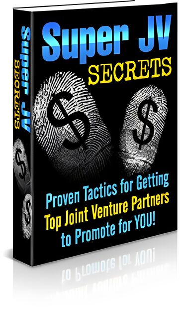 eCover representing Super JV Secrets eBooks & Reports with Private Label Rights