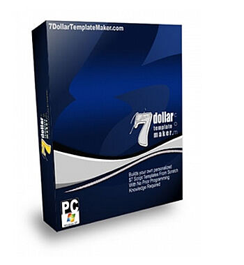 eCover representing 7 Dollar Template Maker  with Master Resell Rights