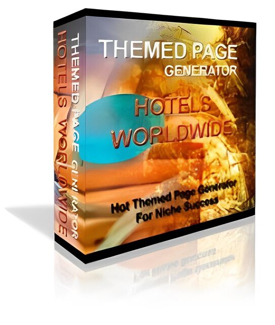 eCover representing Themed Page Generator - Hotels Worldwide  with Personal Use Rights