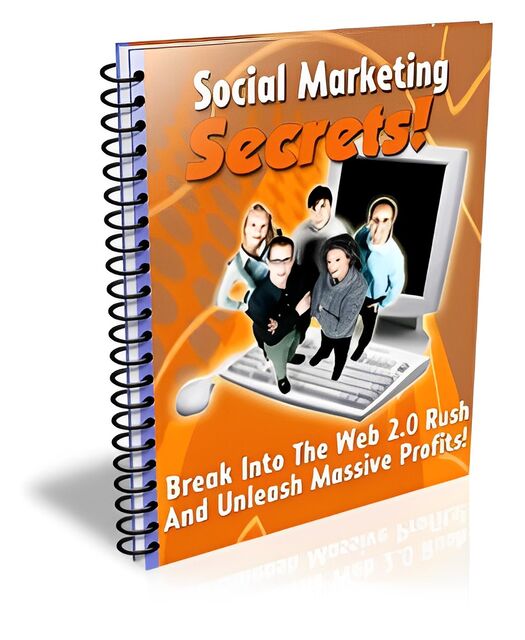 eCover representing Social Marketing Secrets eBooks & Reports with Private Label Rights