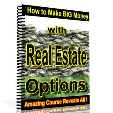 eCover representing How To Make Big Money with Real Estate Options eBooks & Reports with Master Resell Rights