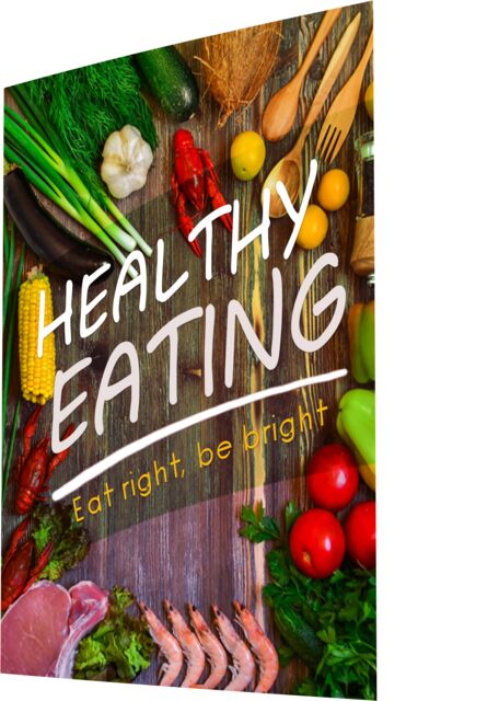 eCover representing Healthy Eating Guide eBooks & Reports with Master Resell Rights