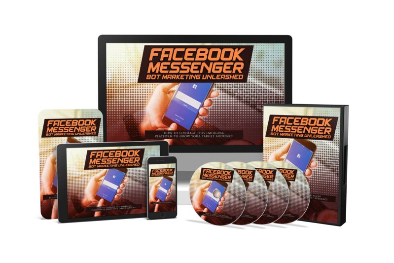 eCover representing Facebook Messenger Bot Marketing Unleashed Video Upgrade Videos, Tutorials & Courses with Master Resell Rights