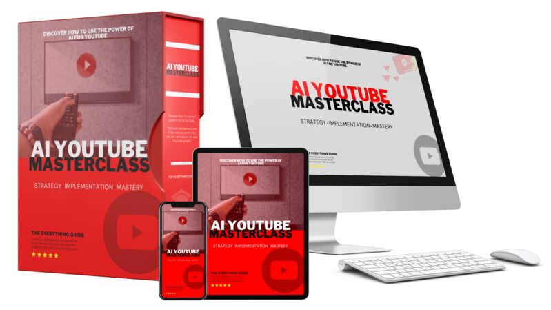 eCover representing AI Youtube Masterclass eBooks & Reports with Master Resell Rights