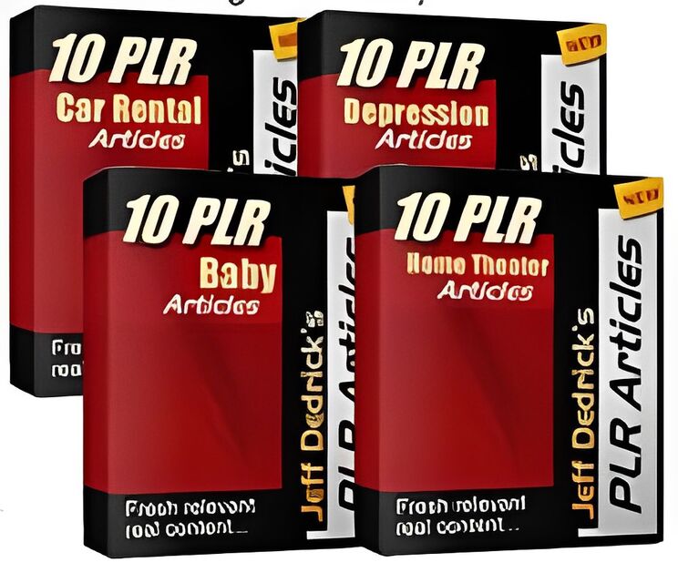 eCover representing 10 PLR Niche Article Packages  with Private Label Rights