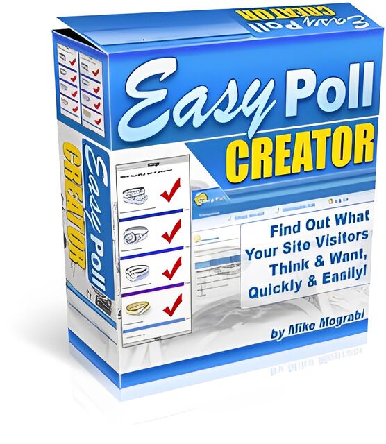 eCover representing Easy Poll Creator  with Master Resell Rights