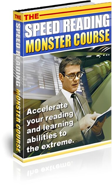 eCover representing The Speed Reading Monster Course eBooks & Reports with Private Label Rights