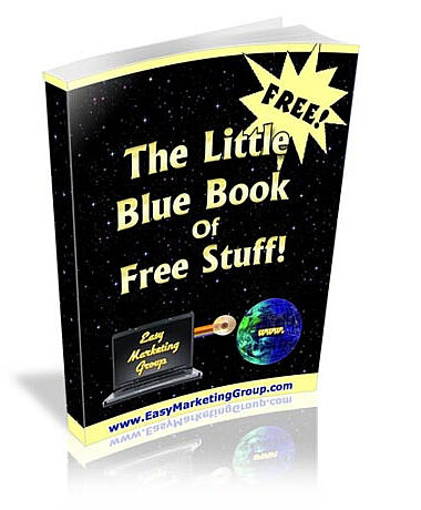 eCover representing The Little Blue Book of Free Stuff! eBooks & Reports with Resell Rights