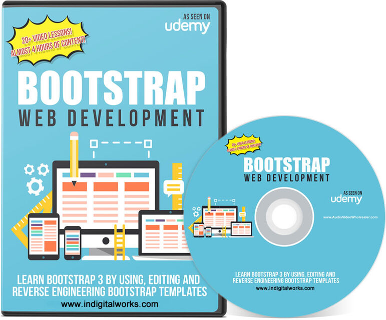 eCover representing Bootstrap Web Development Videos, Tutorials & Courses with Resell Rights