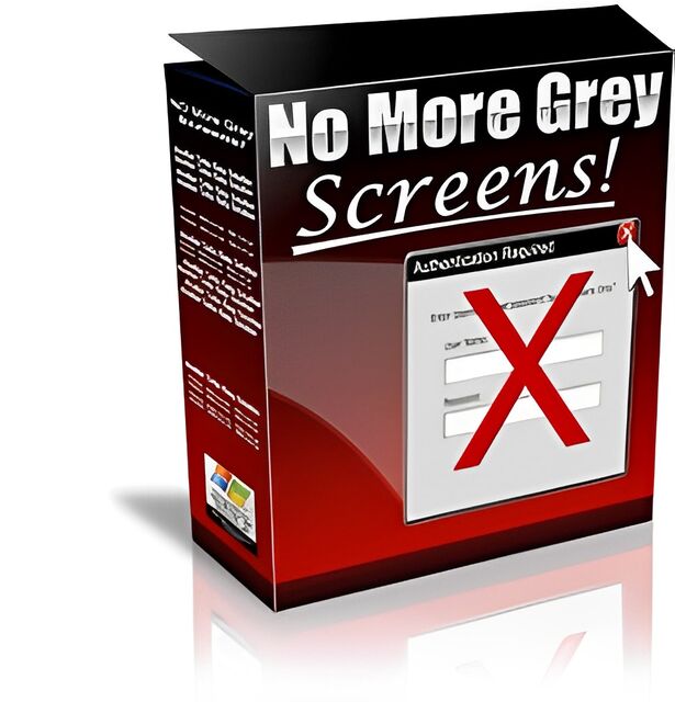 eCover representing No More Grey Screens Software & Scripts with Master Resell Rights