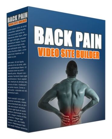 eCover representing Back Pain Video Site Builder Software  with Master Resell Rights