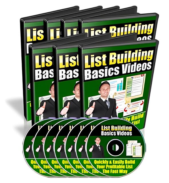 eCover representing List Building Basics Videos Videos, Tutorials & Courses with Master Resell Rights