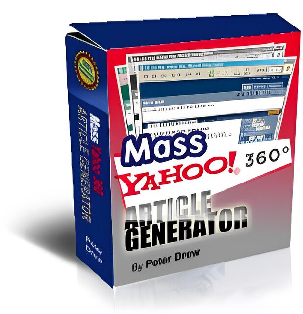 eCover representing Mass Yahoo! 360 Article Generator  with Master Resell Rights