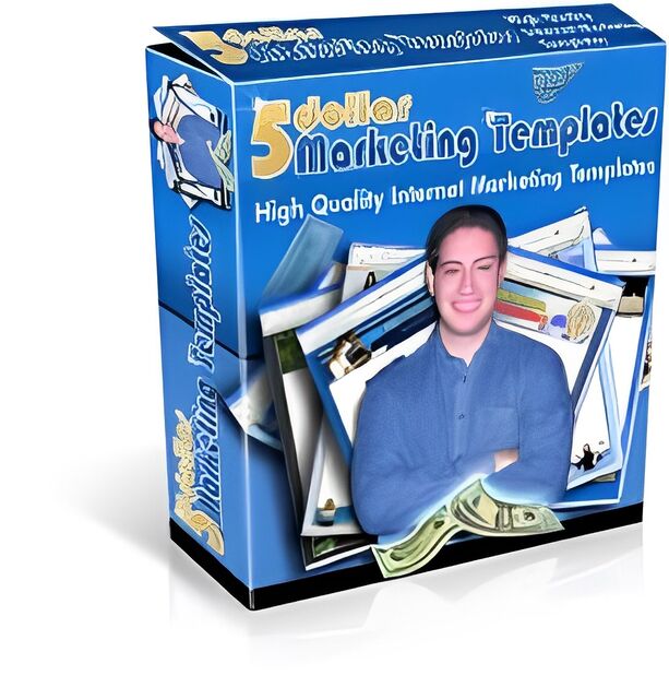 eCover representing 5 dollar Marketing Templates  with Master Resell Rights