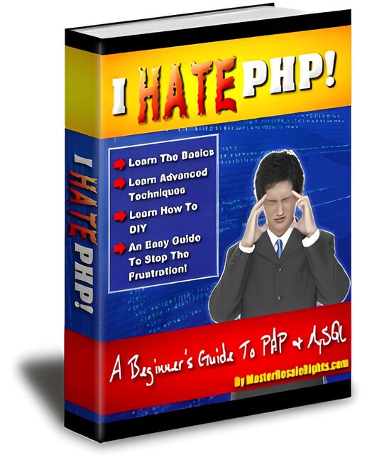 eCover representing I Hate PHP! eBooks & Reports with Master Resell Rights