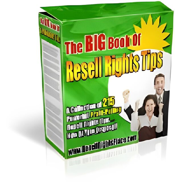 eCover representing The Big Book Of Resell Rights Tips eBooks & Reports with Master Resell Rights