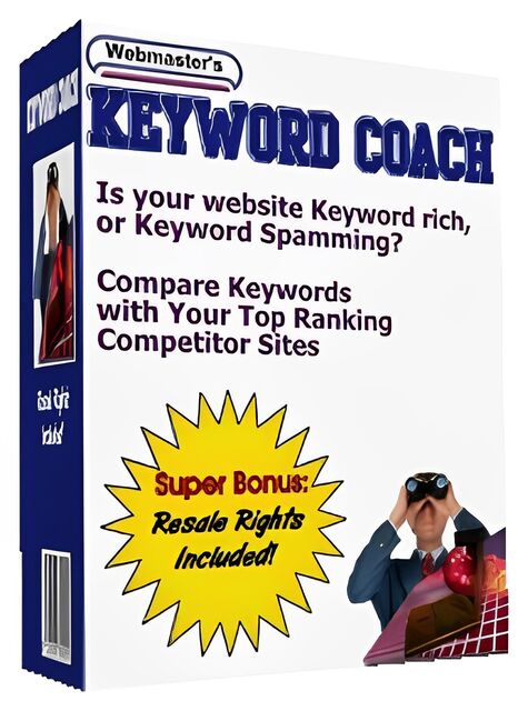 eCover representing Keyword Coach Software & Scripts with Master Resell Rights