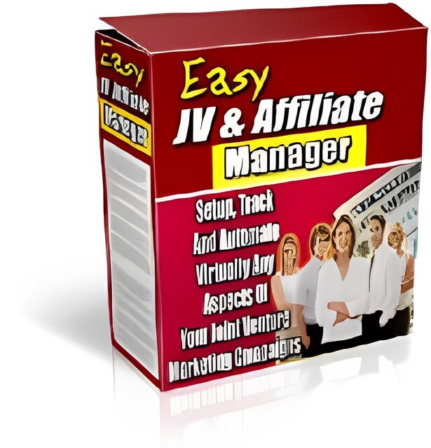 eCover representing Easy JV & Affiliate Manager Software & Scripts with Master Resell Rights
