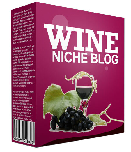 eCover representing Pre-Made Wine Niche Website  with Private Label Rights