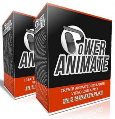 eCover representing Power Animate V1 Videos, Tutorials & Courses with Personal Use Rights