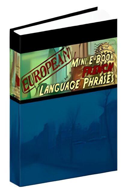 eCover representing European Mini E-Book French Language Phrases eBooks & Reports with Master Resell Rights